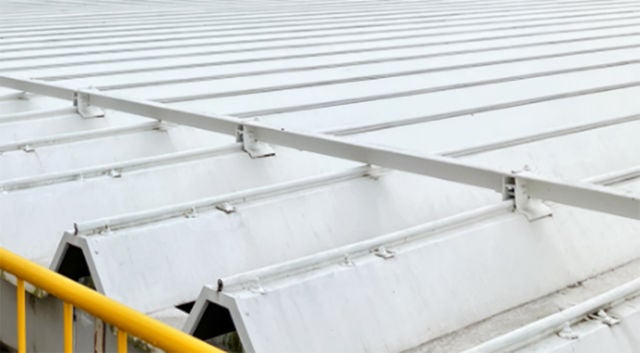 Thermal insulation coating on the roof of the Fukushima Plant