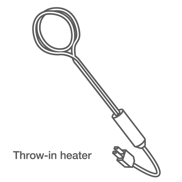 A throw-in heater (immersion heater).