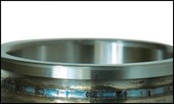 Melting on the inner ring from component seizure.