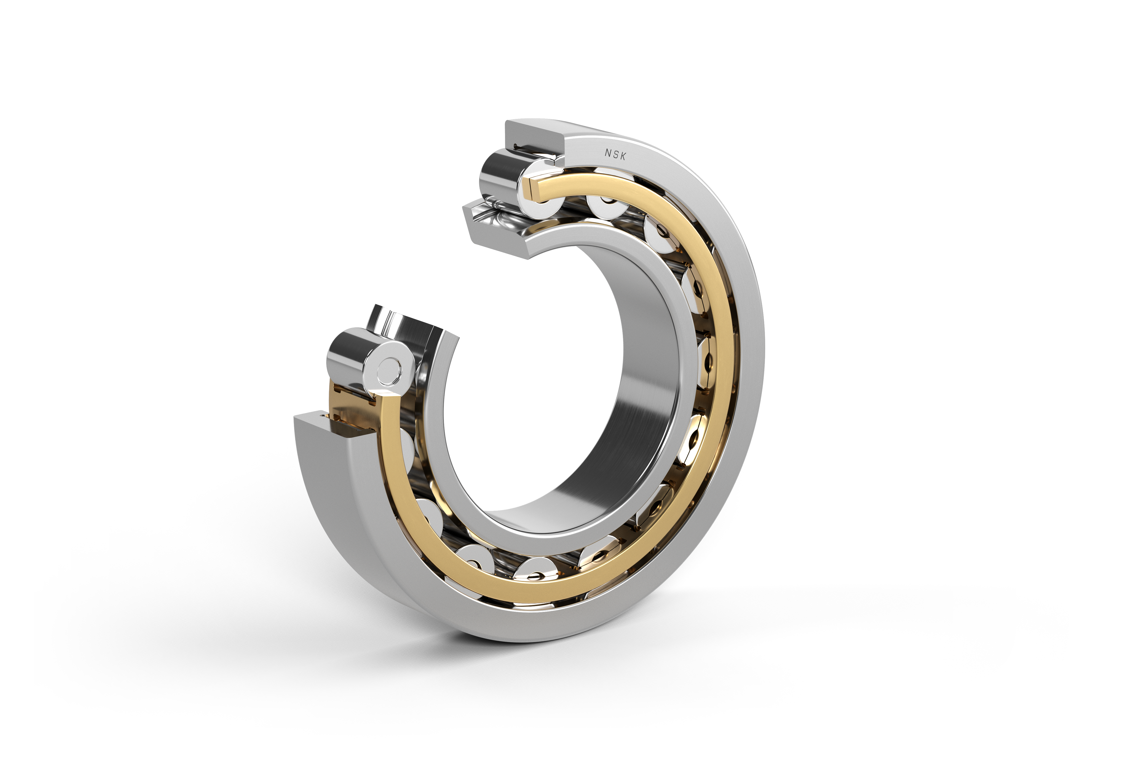 Cylindrical Roller Bearing, CRB, EM, Brass Cage, Cut