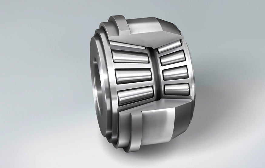 Tapered Roller Bearing, double-row, pressed steel cage, customised, open