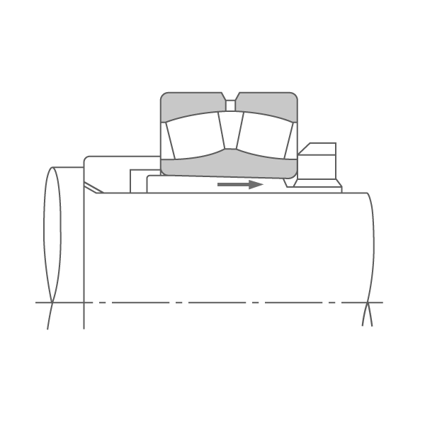 Using an adaptor allows for easy mounting of tapered bearings on tapered bores.