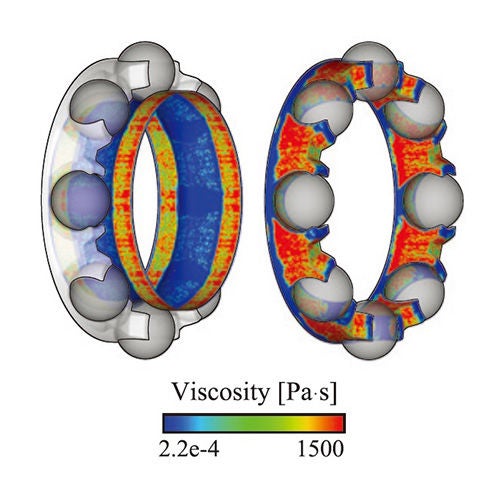 Simulated example of an automotive component