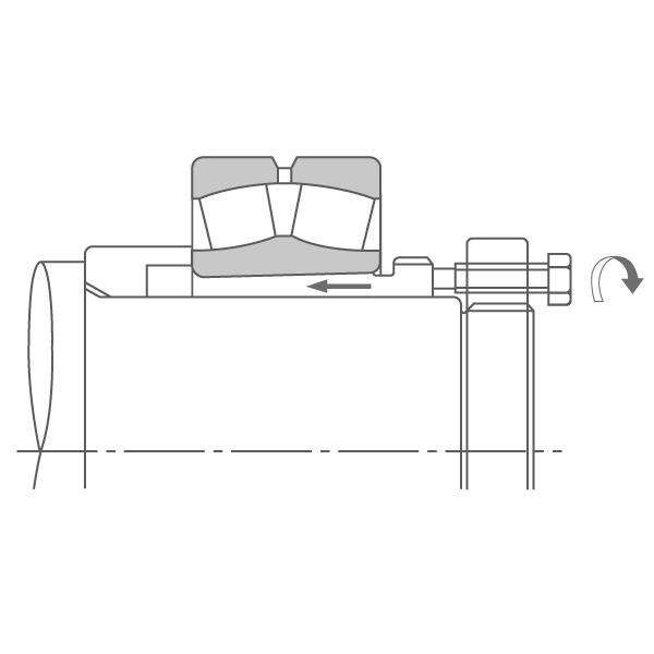 Using a withdrawal sleeve allows for tapered bearing mounted on tapered bores to be easily removed by turning specialized bolts..
