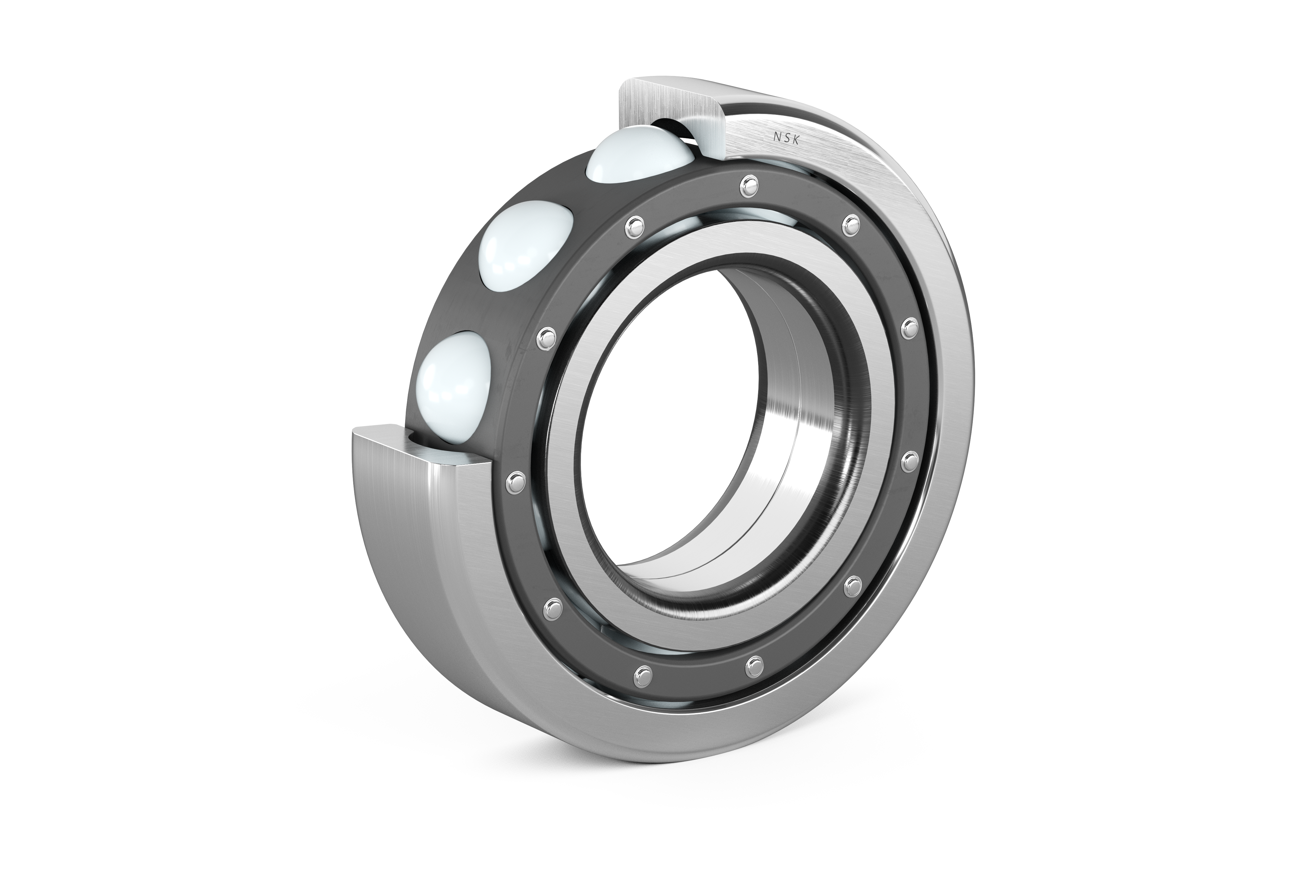 Deep Groove Ball Bearing, DGBB, PFTE Cage, Ceramic Balls