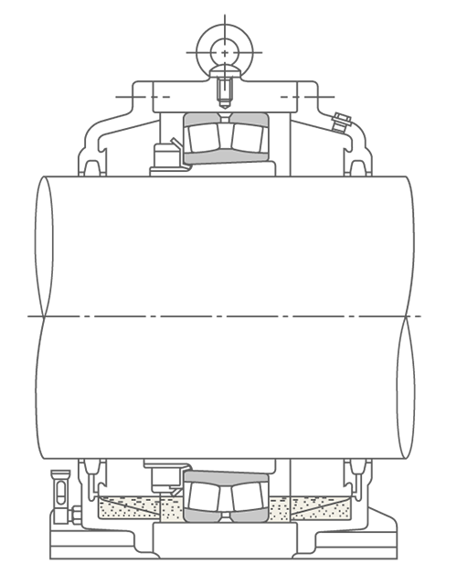Example machine configuration using oil bath lubrication.